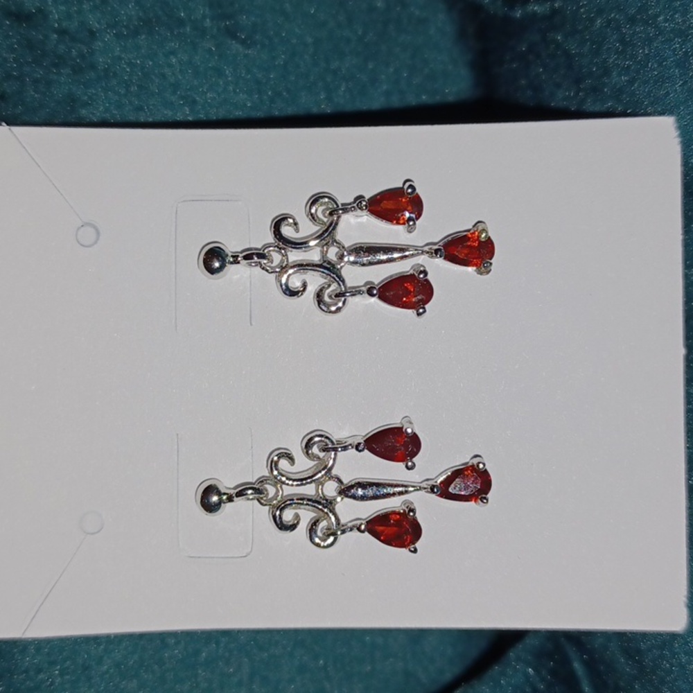 Garnet Chandelier Earrings